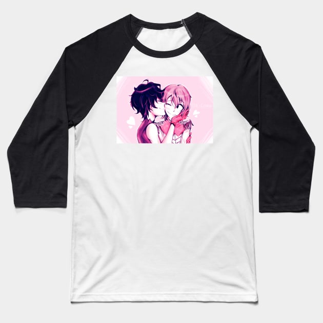 Shuake kiss Baseball T-Shirt by OkiComa